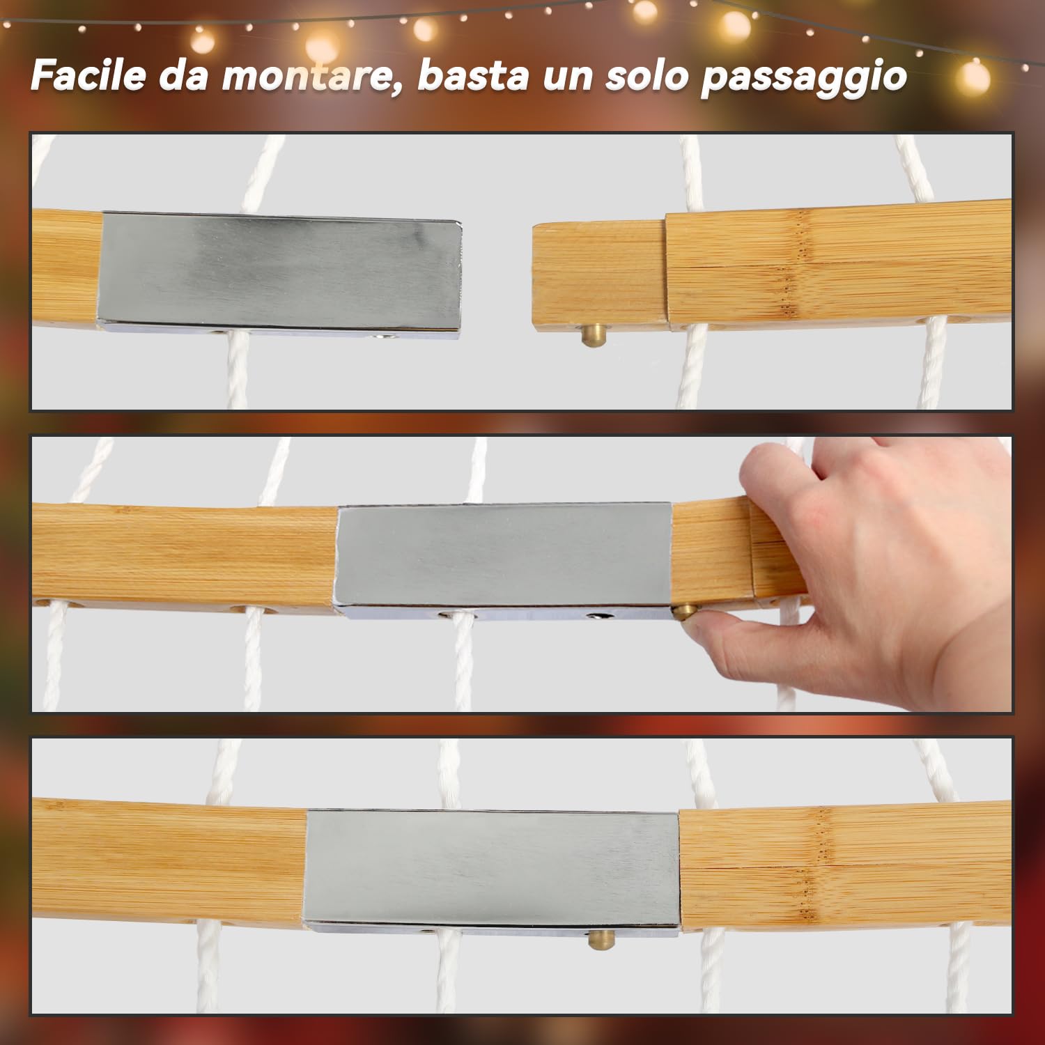 Amaca Doppia 3,5 M Con Cuscino E Barre In Legno - Portata 226 Kg - Tessuto Trapuntato Reversibile Per Giardino, Patio E Piscina - Chulim