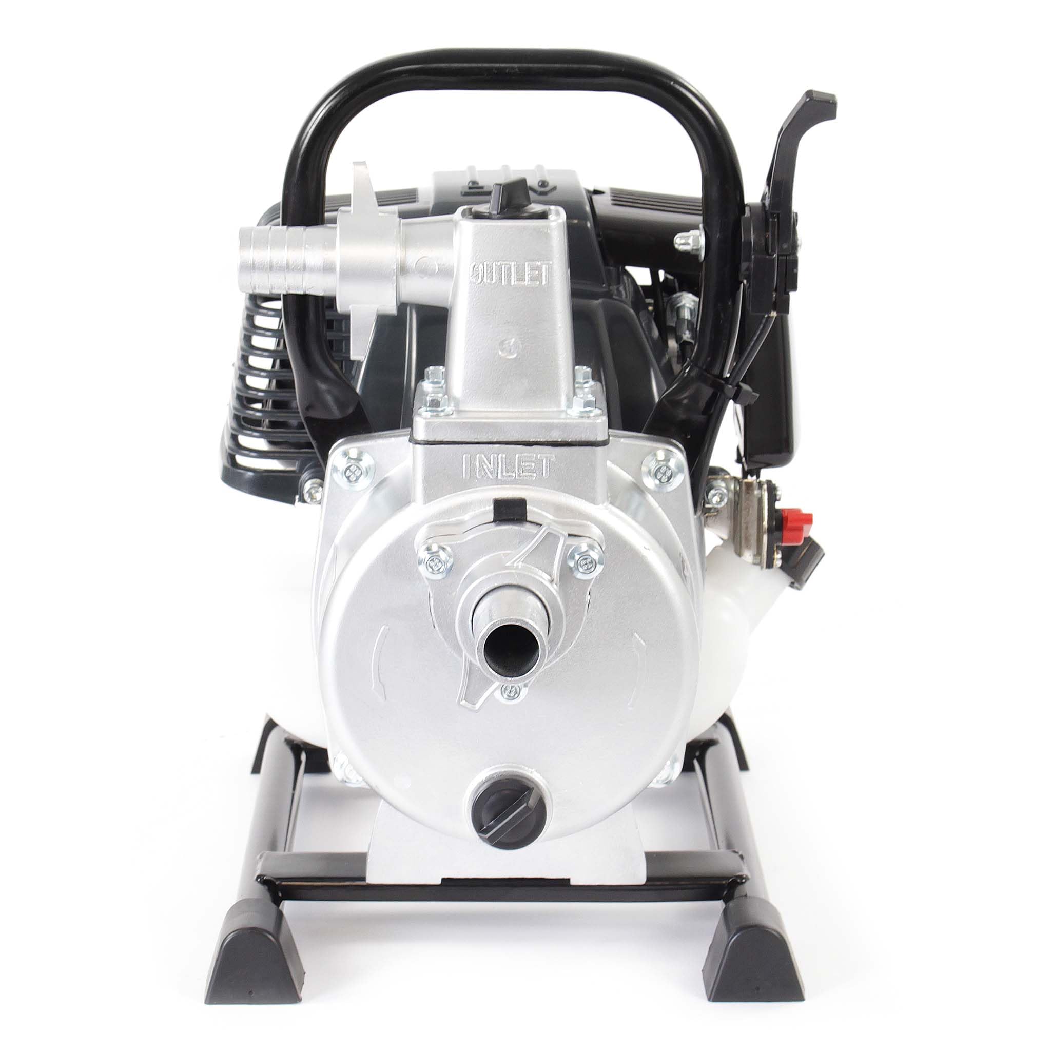 Wiltec Benzin Wasserpumpe 1kW 8.000l/h 6.500U/min, 30m Förderhöhe, Gartenpumpe mit 4 Takt Motor, Motorpumpe