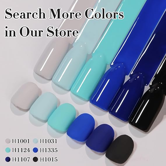 Double Rhythm 0.50 OZ Gel Polish Hema Free Same Color Same Bottle Golden Round Translucent Neutral Natural Milky 15 ML Jelly UV Polish Art DIY at Home (Black-H1015)