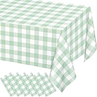 Vista 48 de WNINK Paquete de 6 manteles desechables negros de 54 x 108 pulgadas, para barbacoa, cumpleaños, picnic, despedida de soltera, compromiso, boda