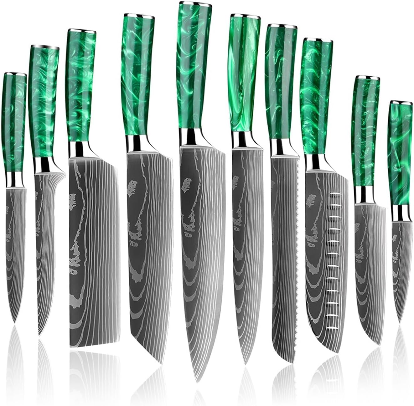 Set Cuchillos Cocina 10 Piezas Acero Inoxidable