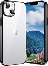 Nik case Electroplated Chrome Finish Clear Case Cover for iPhone 14 Plus (6.7") (Hard|Polycarbonate|Black)