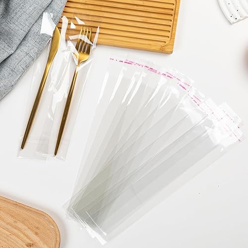 Miniatura 5 de 100 bolsas de celofán transparentes autoadhesivas, de 2 x 10 pulgadas, bolsas de barra de pretzel para panadería, galletas, dulces, pretzel, regalo