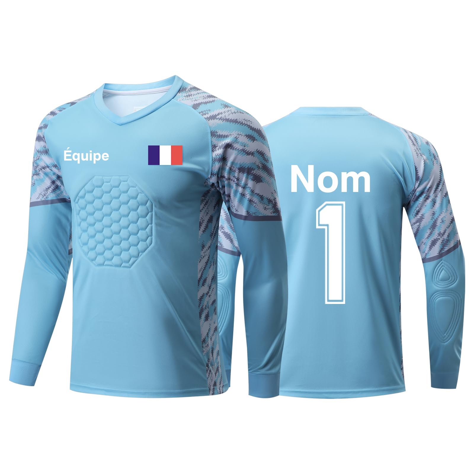 LAIFU Maillots de Gardien De Football Personnalisés-Maillot Gardien de But Adulte Jeunes Enfant