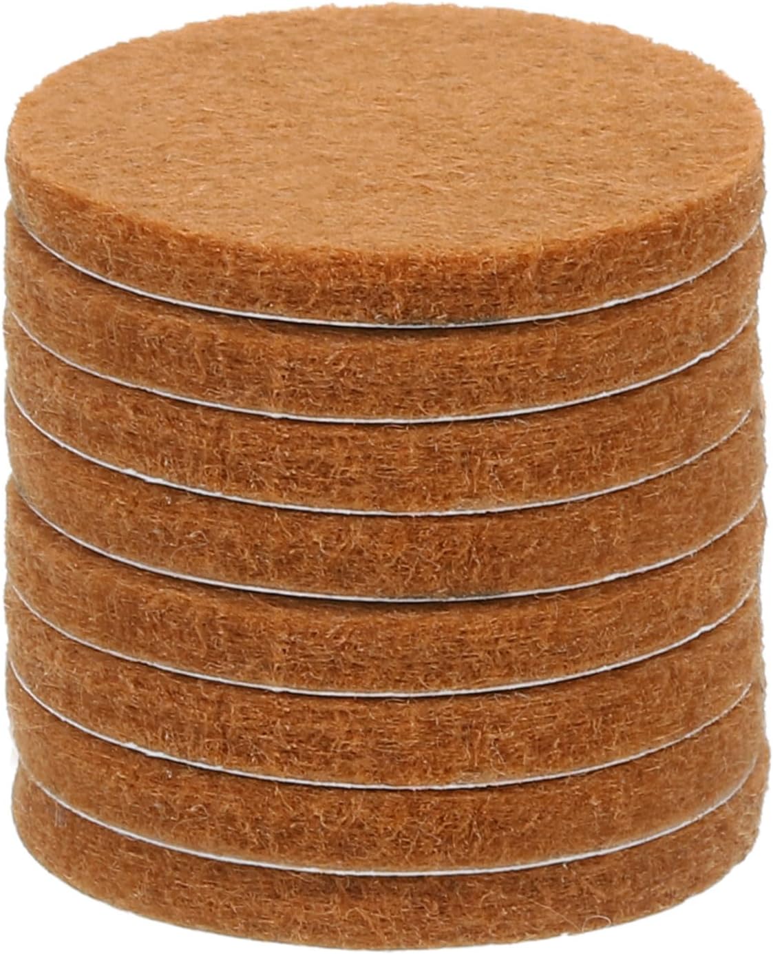 uxcell Round Felt Furniture Pads, 8Pcs 1" Dia x 0.12" Thick Adhesive Backed Felt Non-Slip Anti-Scratch Felt Pads Chair Leg Protectors for Protecting Hardwood Floor, Light Brown