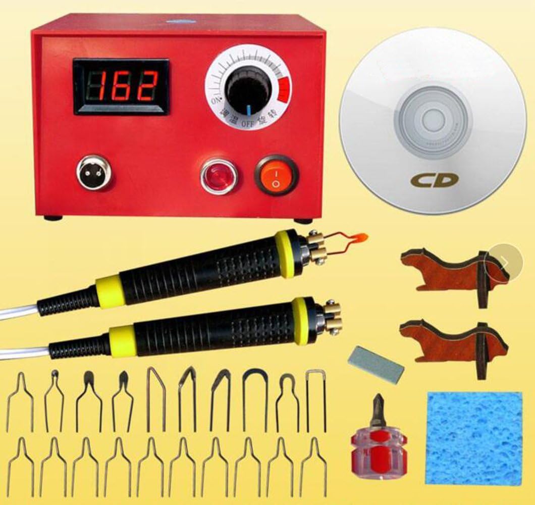 JIAN YA NA Pyrography Machine 50W 220V Portable Craft Wood Burning