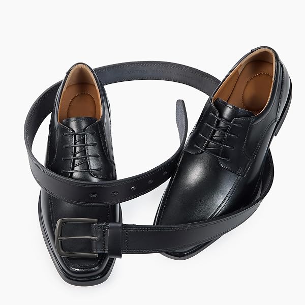 Vatan Men's Genuine Leather Casual Every Day Jeans Belts, Handmade Men Leather Belt with Gift Box - 2