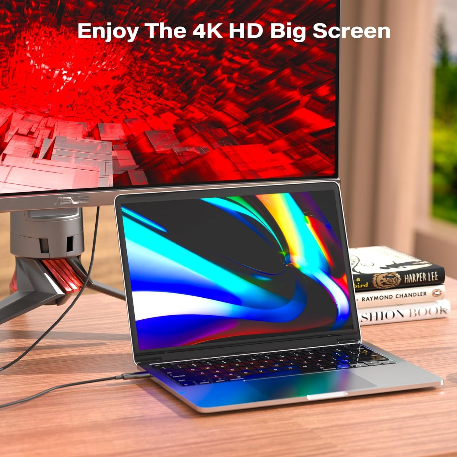 Cable de fibra óptica 4K HDMI de 25 metros, cable óptico HDMI 2.0,4 K @ 60 Hz 18 Gbps de alta velocidad UHD fibra óptica AOC, 4:4:4 RGB, carcasa de aleación de zinc, diámetro exterior: 4,8 mm