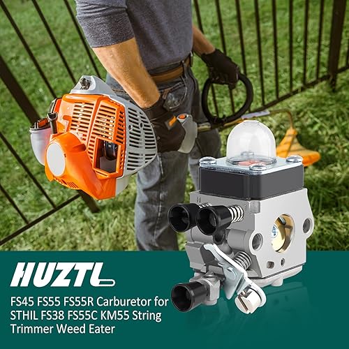 Miniatura 3 de HUZTL Carburador FS45 FS55 FS55R para STHIL FS38 FS46 HL45 FS45C FS46C FS55C FS55RC KM55 Weed Eater C1Q-S97