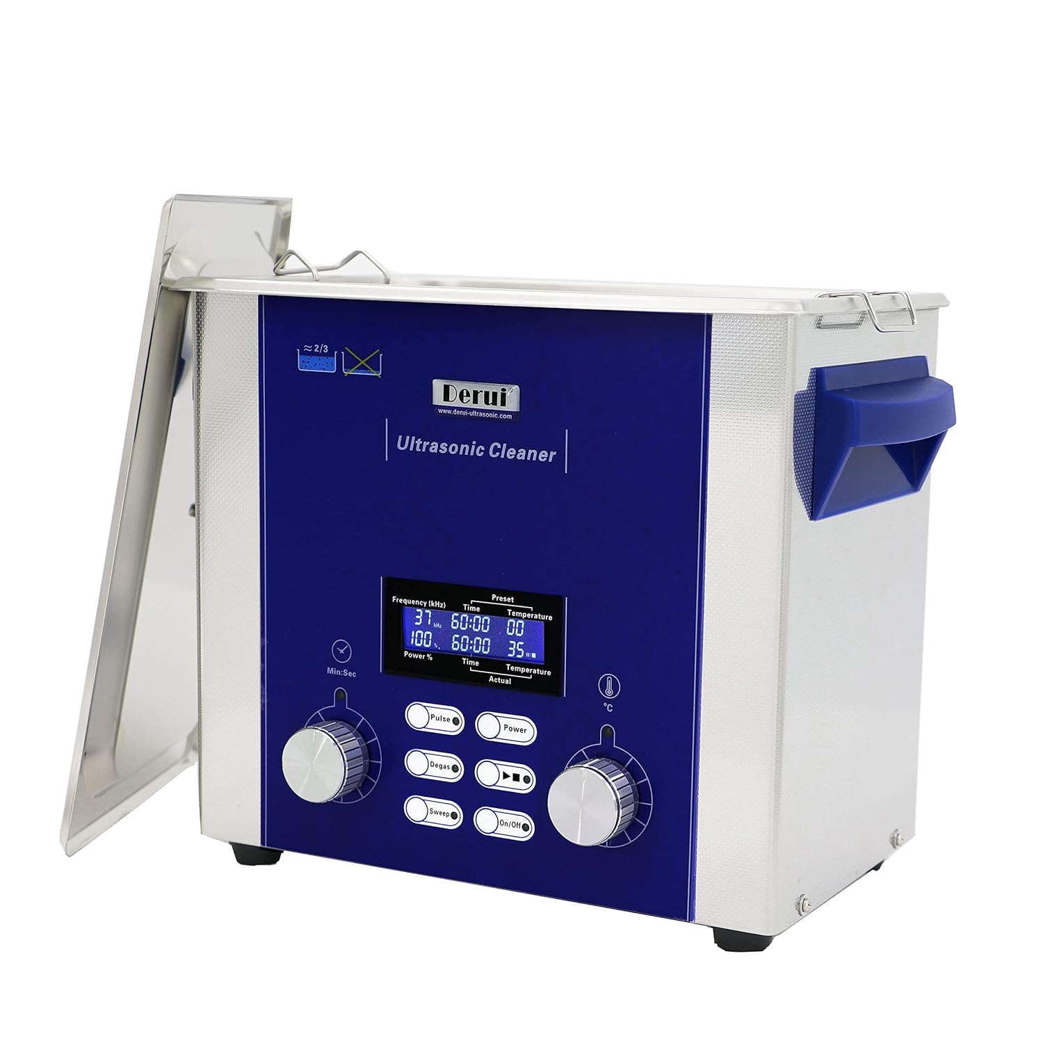 3 Liters Ultrasonic Jewelry Cleaner with Degas Sweep Power Adjust for Circuit Board Rings Eyeglasses Parts Denture PCB Coin Professional Ultra Sound PCB Cleaner Machine 3l /0.79gal