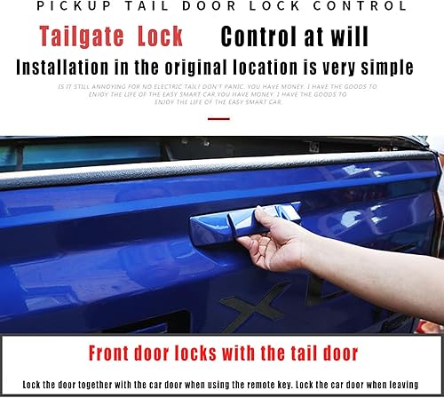 Miniatura 5 de Cerradura de seguridad eléctrica para portón trasero NAVARA NP300 D23 2.3L 2.5L 2015-2021, cerradura antirrobo de cama remota