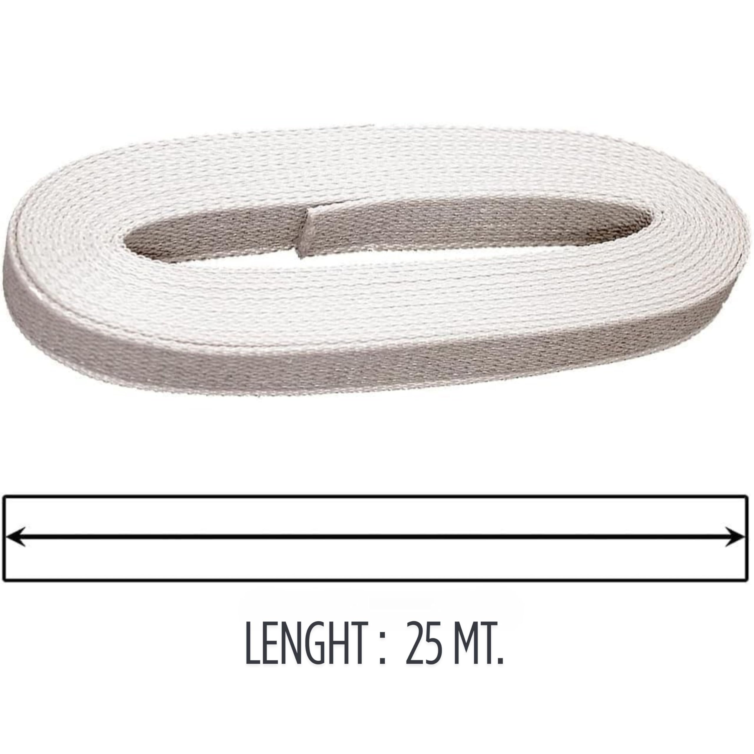 Cinta para persianas enrollables súper resistente – Correa de polipropileno reforzado para persianas y persianas, apto para uso interior y exterior – Diferentes tamaños disponibles (25 m x 20 mm)
