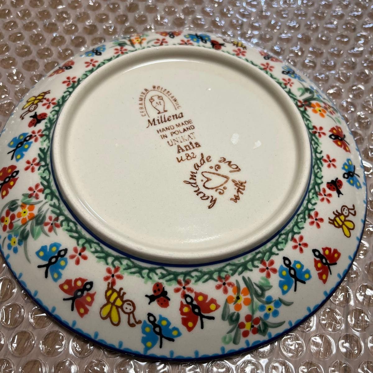 ポーリッシュポタリー ミレナ 卵プレート2点 節約 ポーリッシュ