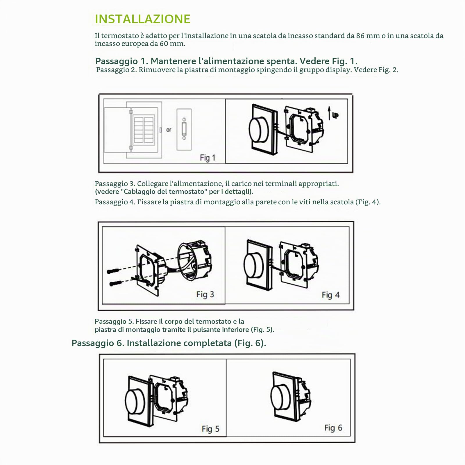 Termostato WiFi per Caldaia a Gas,Intelligente Termostato Controllo Pulsanti Programmabile Settimanale/App Mobile/Controllo Vocale Compatibile con Alexa/Google Home-Nero