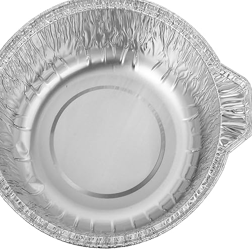 Miniatura 5 de COHEALI Sartén redonda de aluminio con tapas, 6 piezas de papel de aluminio, contenedor de alimentos desechable, recipiente multiusos para