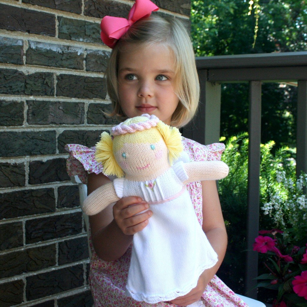 Zubels Baby Girls' Hand-Knit Grace The Angel Toy, All-Natural