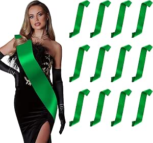 Amazon.com: 12pcs Sash Green Sash Girl Scout Sash With Badges Blank