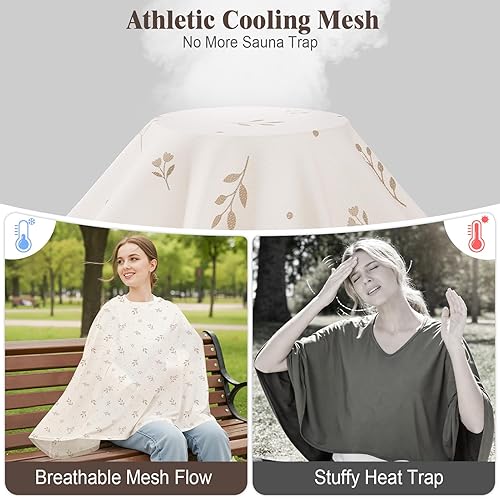 Miniatura 2 de Basumee Funda de lactancia para lactancia materna, privacidad completa, suave y transpirable, cubierta de lactancia materna multiusos para mujeres,