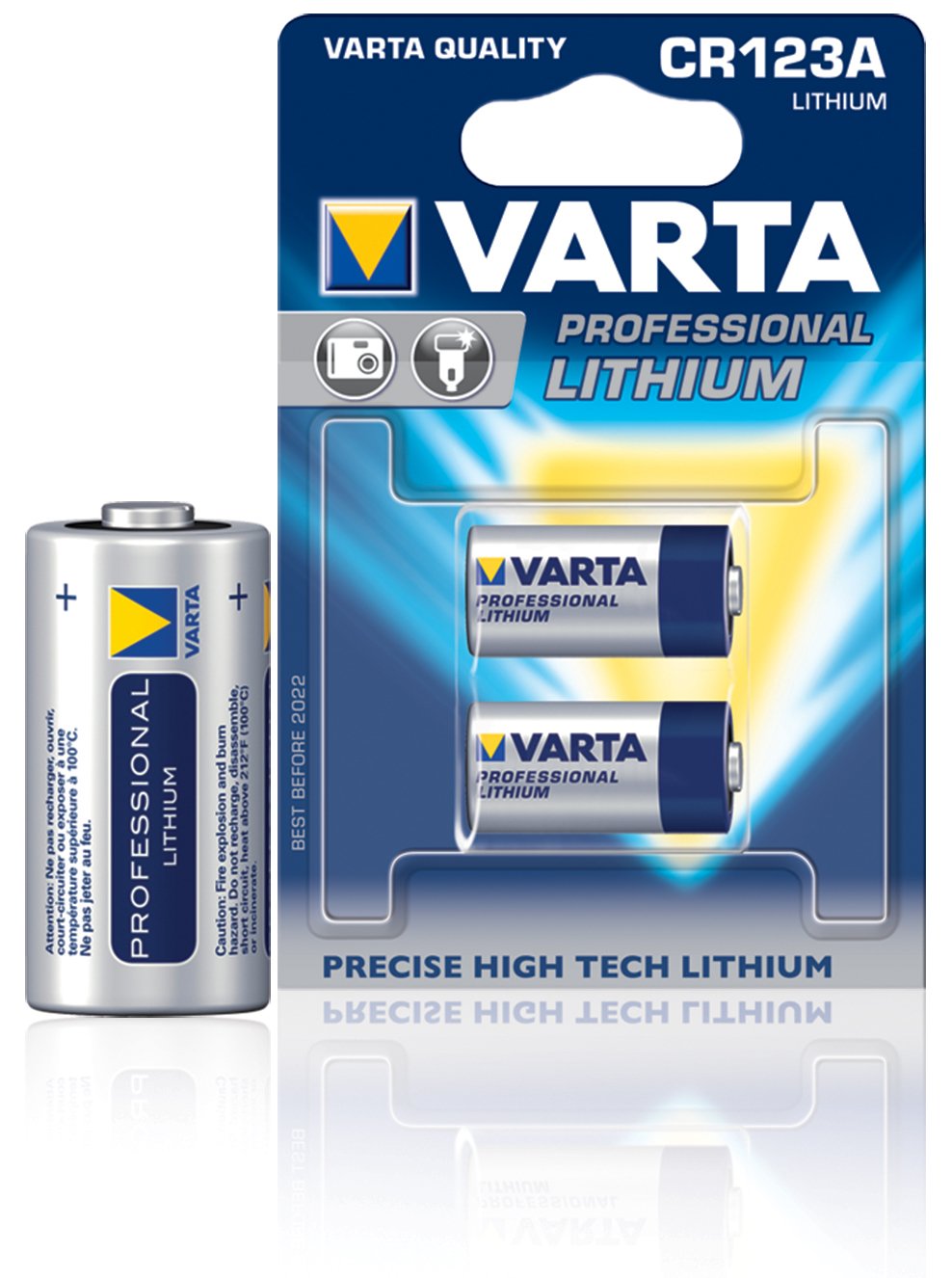 Varta CR123A Bateria Jednorazowa, Srebrny, 2 sztuki x CR123A