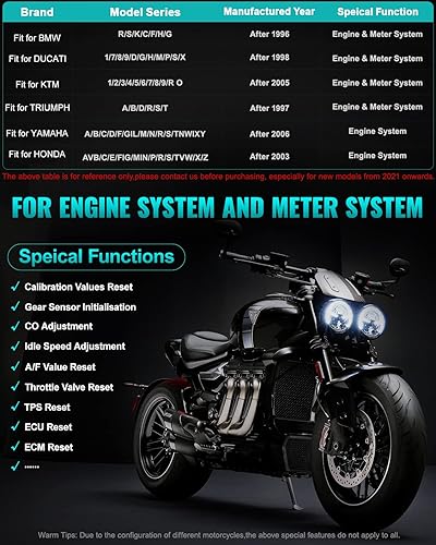 Miniatura 7 de Herramienta de escaneo de diagnóstico de motocicleta OBDPROG Moto 100 Pro todos los lectores de código del sistema y herramientas de escaneo para