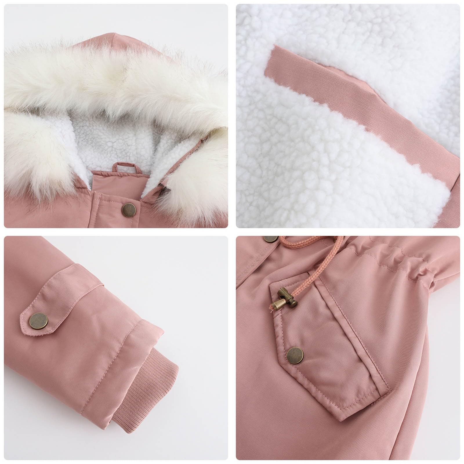 Cappotto invernale staccabile con cappuccio finto, a maniche lunghe, caldo, trench, giacca foderata termica, elegante, casual