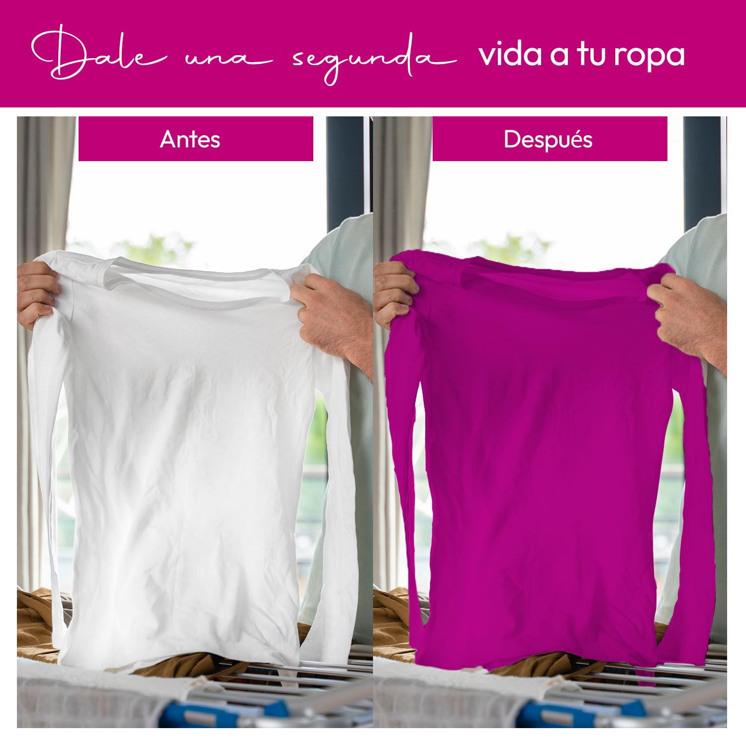 Haute Couture - Tinte para Ropa y Textil Rosa - Fuscia - 350g - Tinte Textil Todo en uno - Listo Para Teñir Ropa y Tejidos