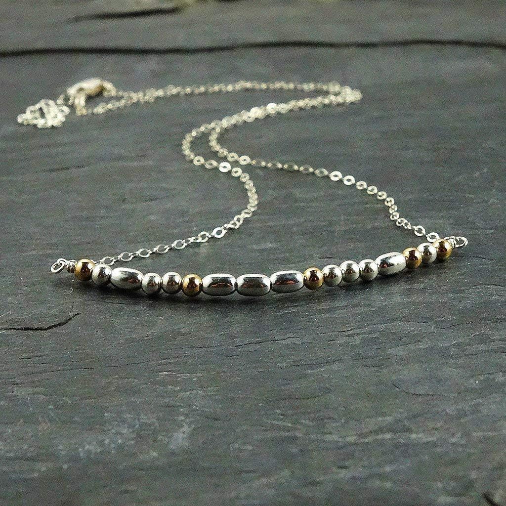 Designed By Stacey Custom Morse Code Necklace, Made to Order Personalized Jewelry, Sterling Silver Chain, Sentimental Gifts for Women, Birthday, Bridesmaid Proposal, 16 to 18" Adjustable Length