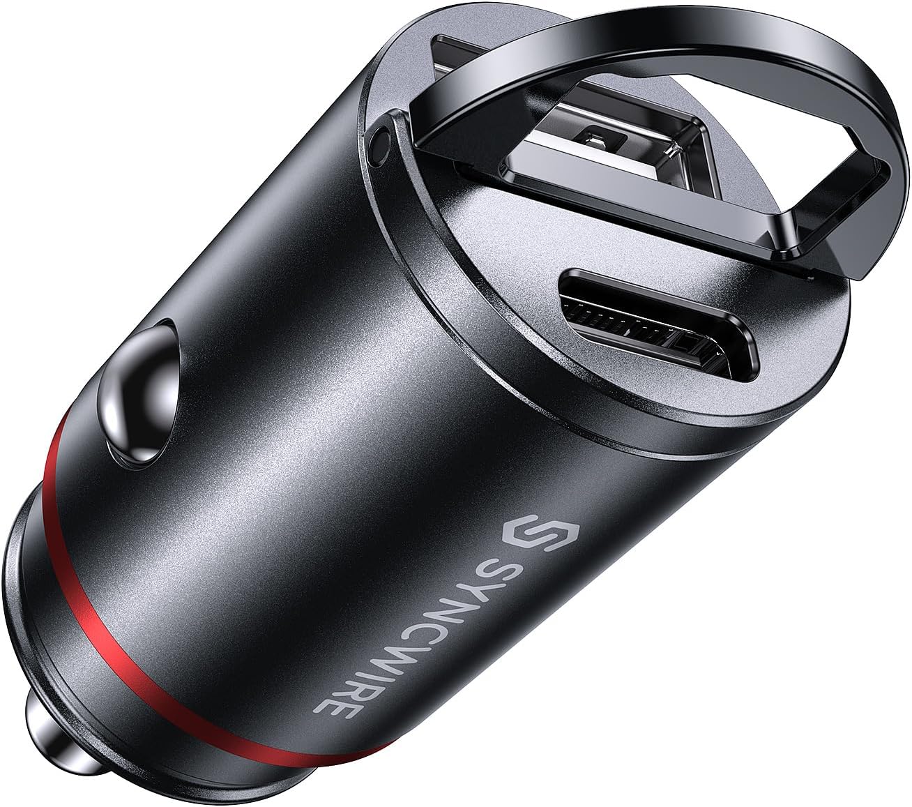 Car Charger USB C & USB Socket 12V [PD30W & QC3.0 30W] All Metal USB Car Cigarette Lighter Fast for iPhone 16 Pro Max 15 14 13 12, Samsung
