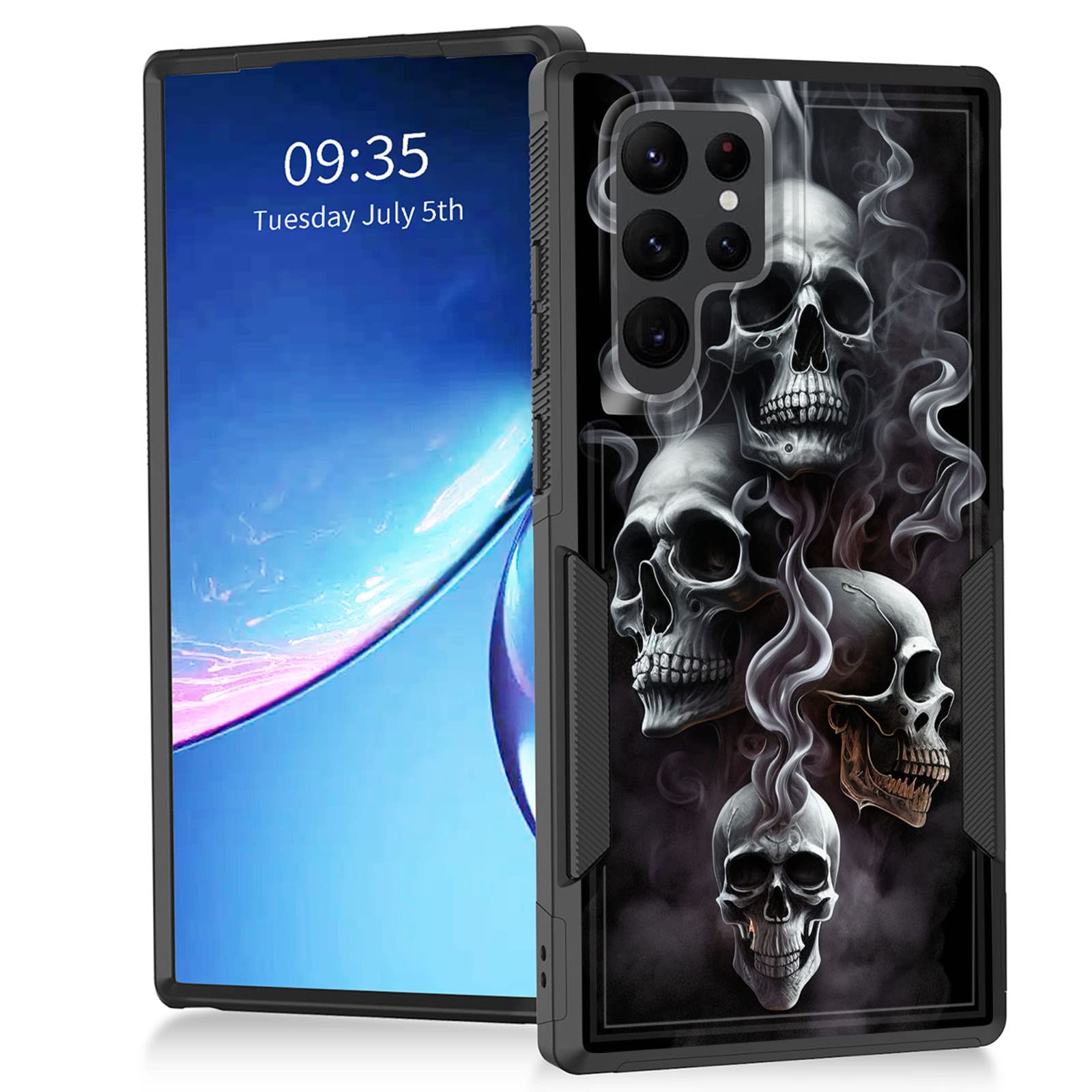 Vobber for Galaxy S22 Ultra Case,Heavy Duty Dual Layer Hybrid Hard PC Soft Rubber Shockproof Protective Rugged Bumper Case for Samsung Galaxy S22