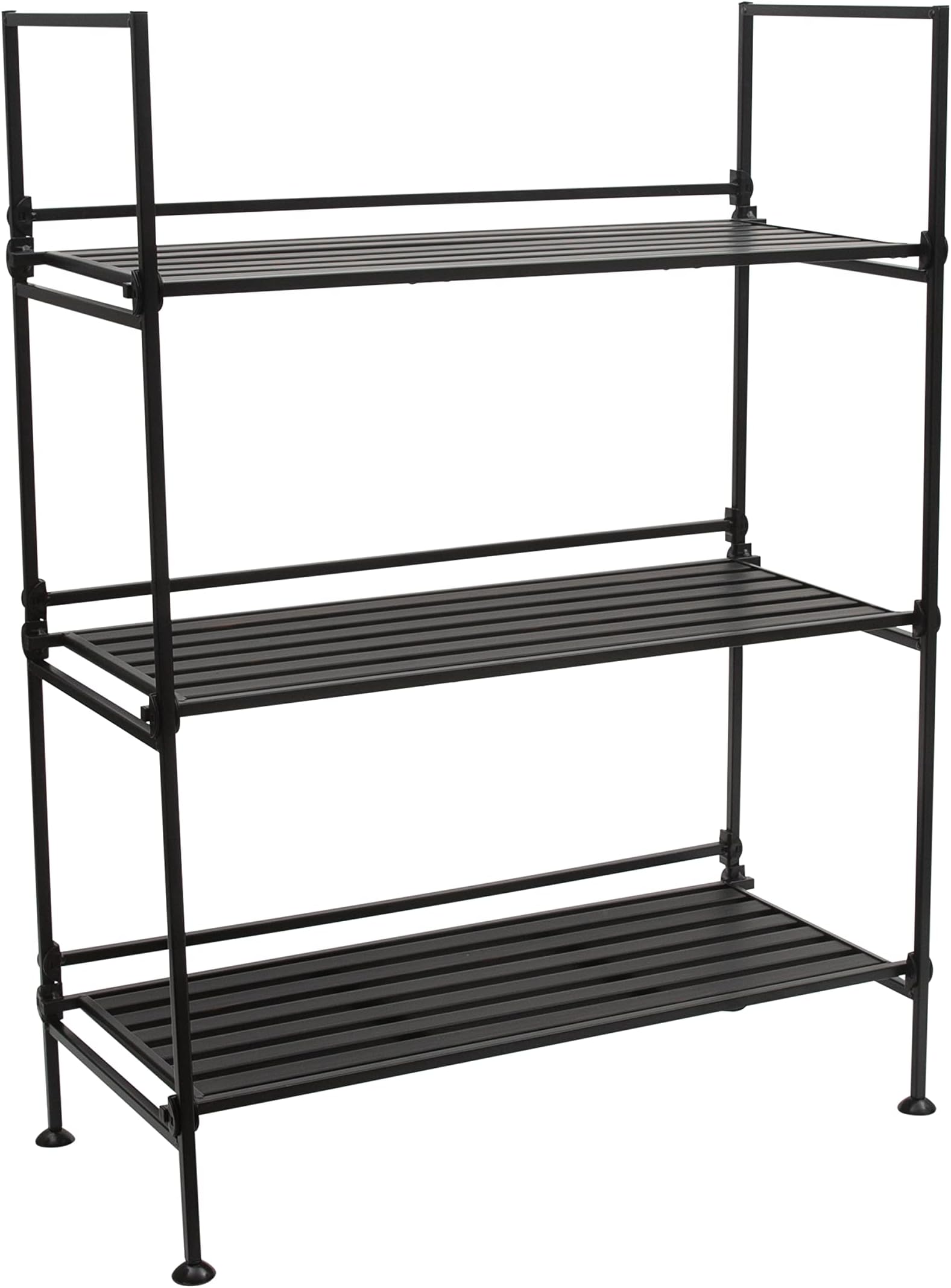 Neu Home Espresso 3 Tier Wide Free Standing Storage Shelf - No Tool Assembly