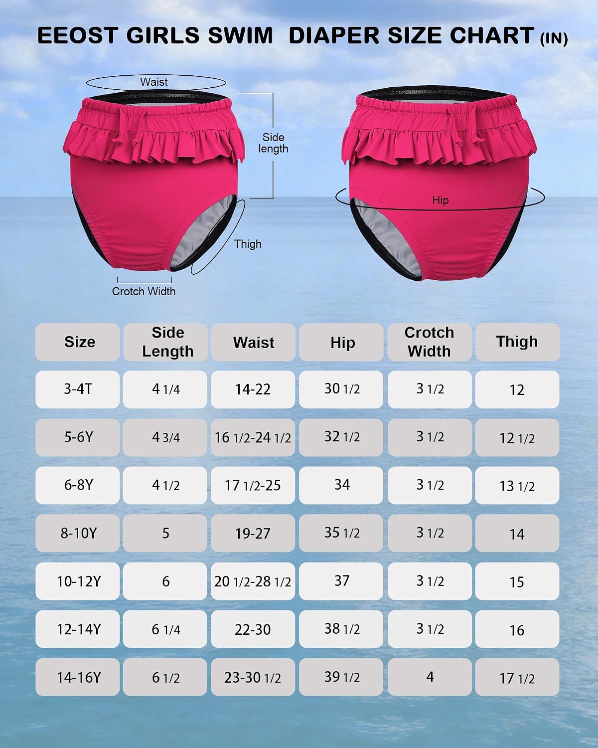 Special Needs Swim Diapers for Youth Girls Reusable Incontinence Swimwear Waterproof Diaper Cover,Leakproof
