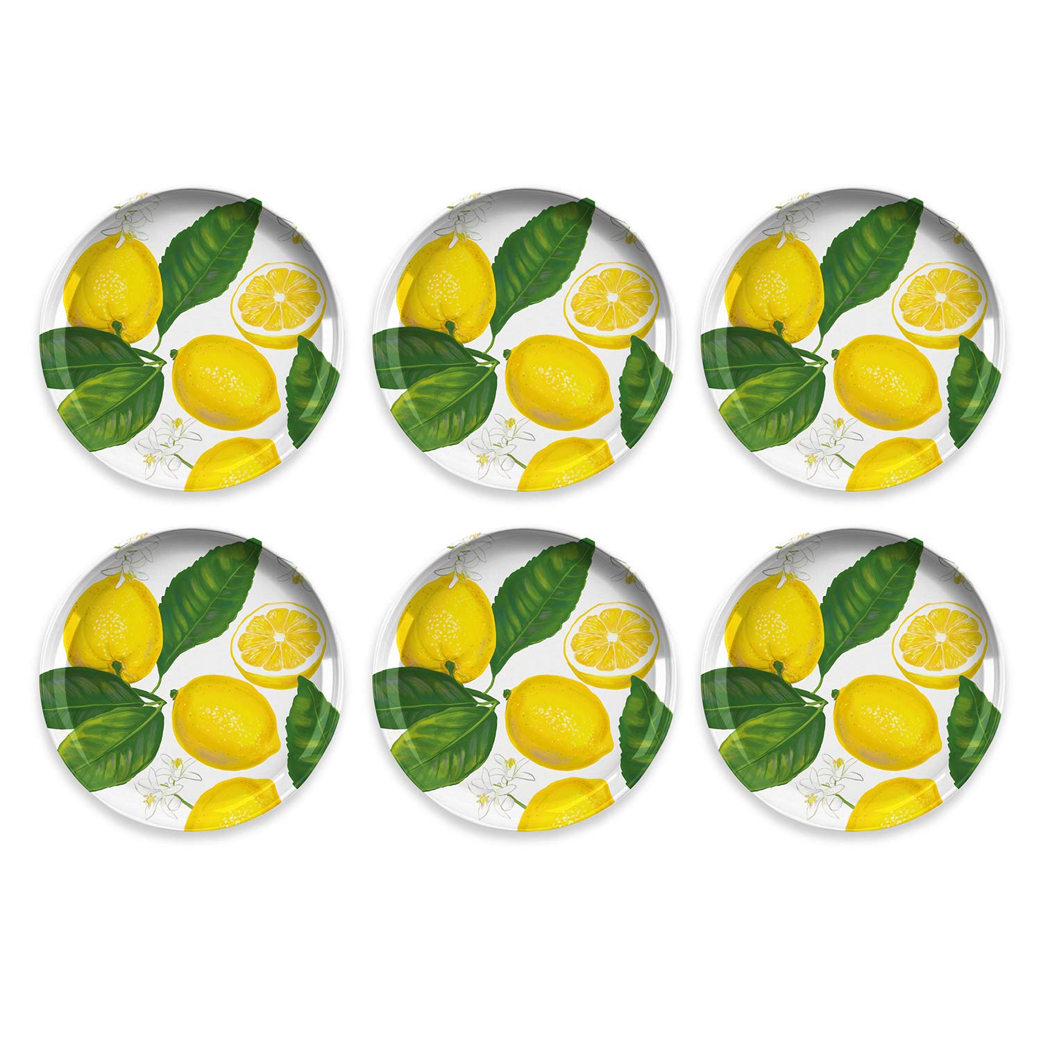 TarHong Lemon Fresh Pure Melamine Salad Plate, 8.5