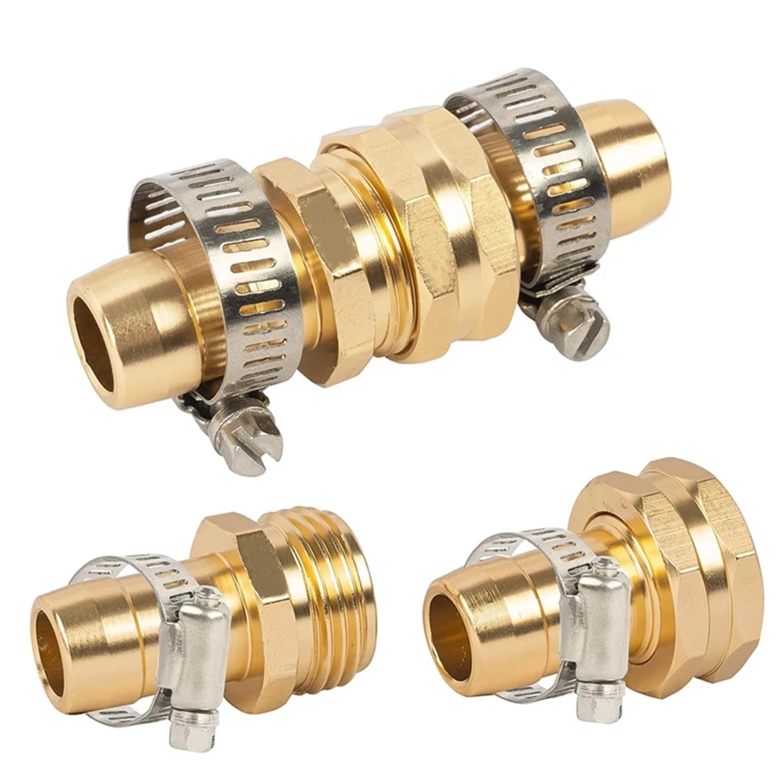 Lot de 4 raccords de tuyau d'arrosage en alliage d'aluminium durable pour robinet extérieur