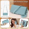 Funda tipo billetera compatible con iPhone 17/18 Pro Max, billetera magnética desmontable multifunción para iPhone 17/18 Pro Max, funda con correa de hombro, correa plegable y portatarjetas con cierre (azul) 7