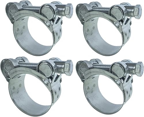 Miniatura 12 de Abrazaderas de manguera T-Bolt, abrazaderas de tubo ajustables para servicio pesado de 44-47mm, acero inoxidable 304 y banda ancha para abrazaderas