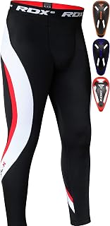 RDX MMA Compression Pants with Cup for Fitness Training, Weightlifting, Gym Workouts, Thermal Guard Base Layer for Kickboxing, Running, Combat Sports, BJJ Training, Krav MAGA and Exercises
