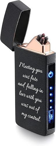 Miniatura 10 de Encendedor eléctrico personalizado para hombres, encendedor grabado personalizado con encendedores recargables por USB para el día del padre,