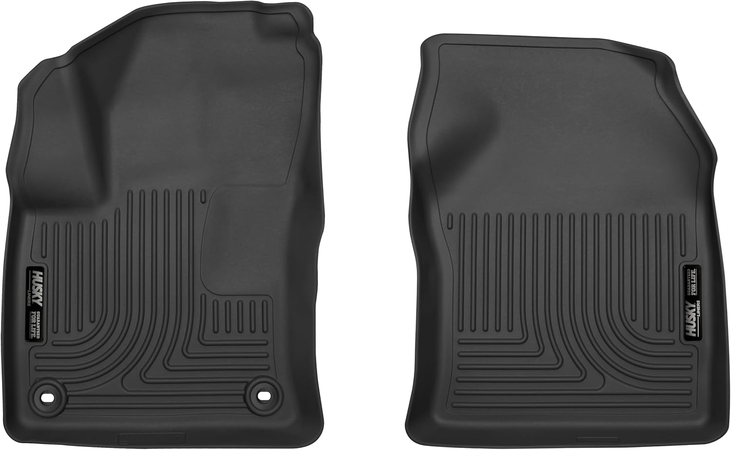 Husky Liners X-act Contour Floor Mats | Fits 2016-2022 Toyota Prius, 2017-2021 Toyota Prius Prime | Front Row, 2-pc Black - 52211