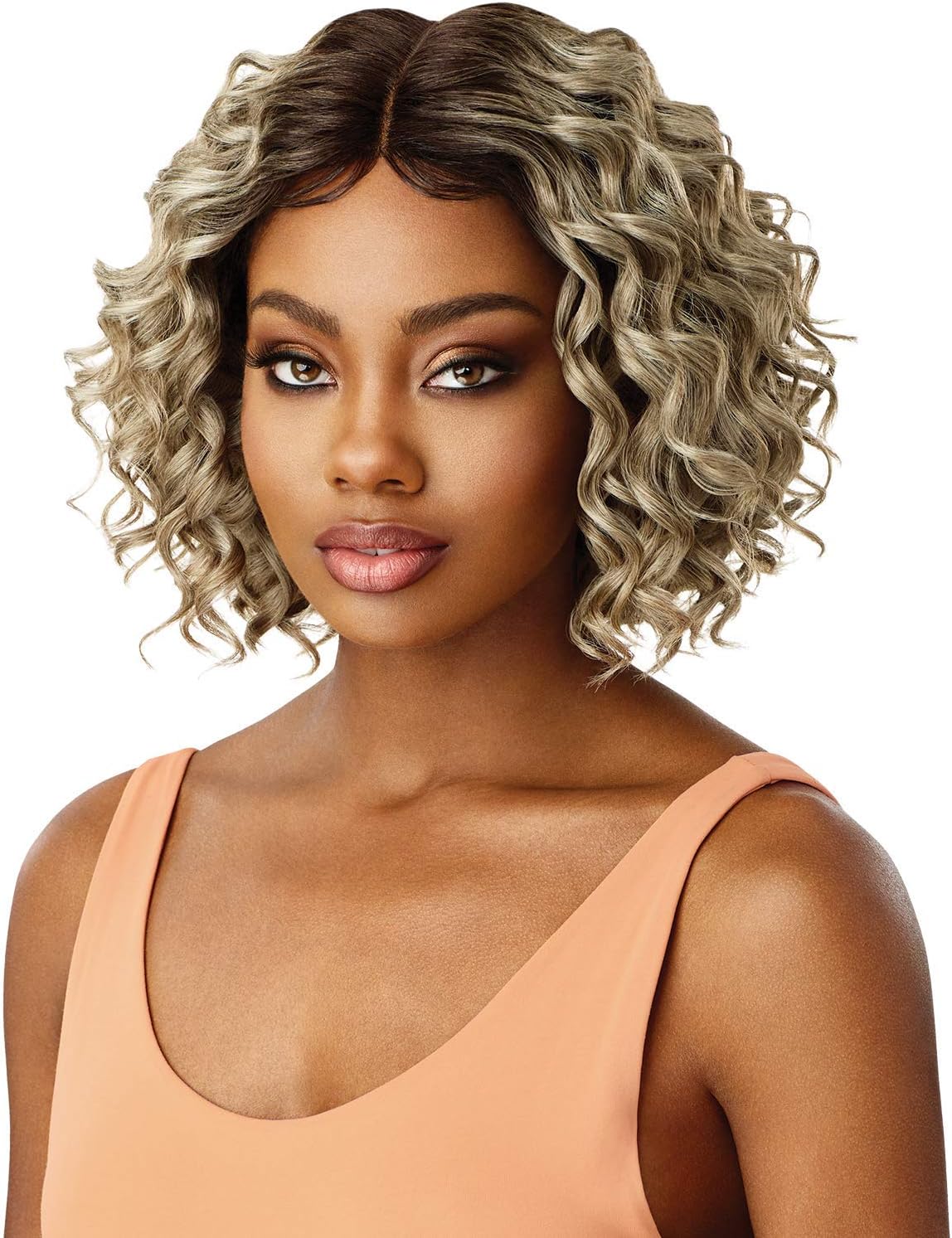 Outre Swiss Lace Front L-Part 5" Deep Parting Wig ALLEGRA (1B)