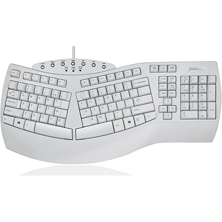 Amazon Co Jp ぺリックス Periboard 512wus 有線 エルゴノミクス キーボード 英語配列 フルサイズ キー左右分離型 104キー 立体カーブ 腱鞘炎防止 正規保証品 ホワイト パソコン 周辺機器