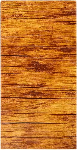 Miniatura 7 de BLUE PANDA Paquete de 3 manteles de grano de madera para mesas rectangulares, mantel de plástico de madera marrón, 54 x 108 pulgadas