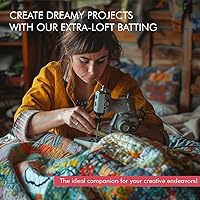 Vista 7 de Fairfield Poly-Fil Guata Extra-Loft para Edredones, Guata de Poliéster Premium para Acolchado, Ideal para Mantas de Regazo y Proyectos