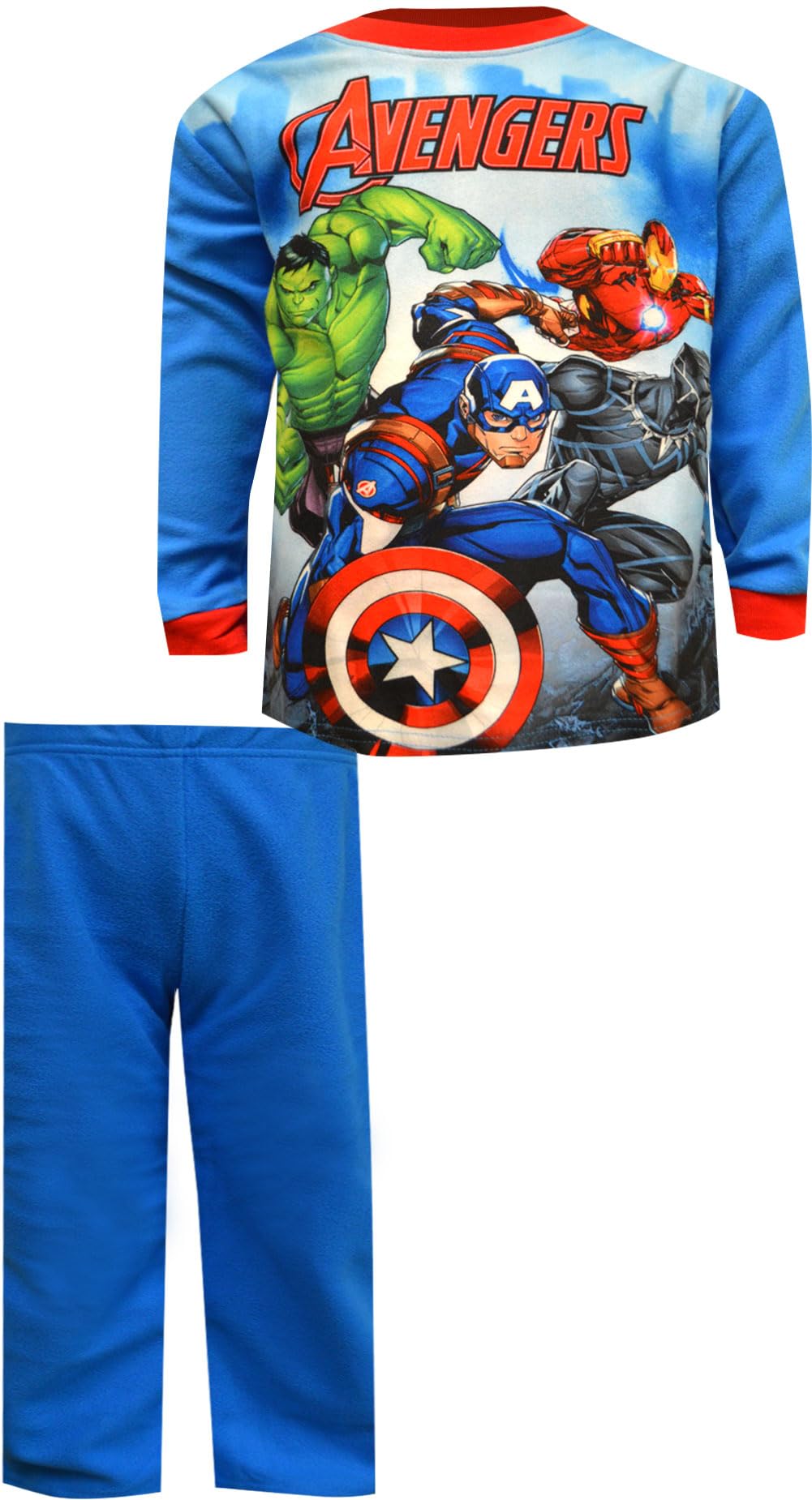 Marvel Conjunto de pijama de 2 piezas de Los Vengadores para niños
