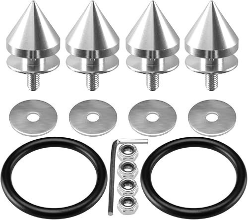 Miniatura 1 de Juego de tapas de liberación rápida con púas plateadas para parachoques de coche, parachoques de maletero