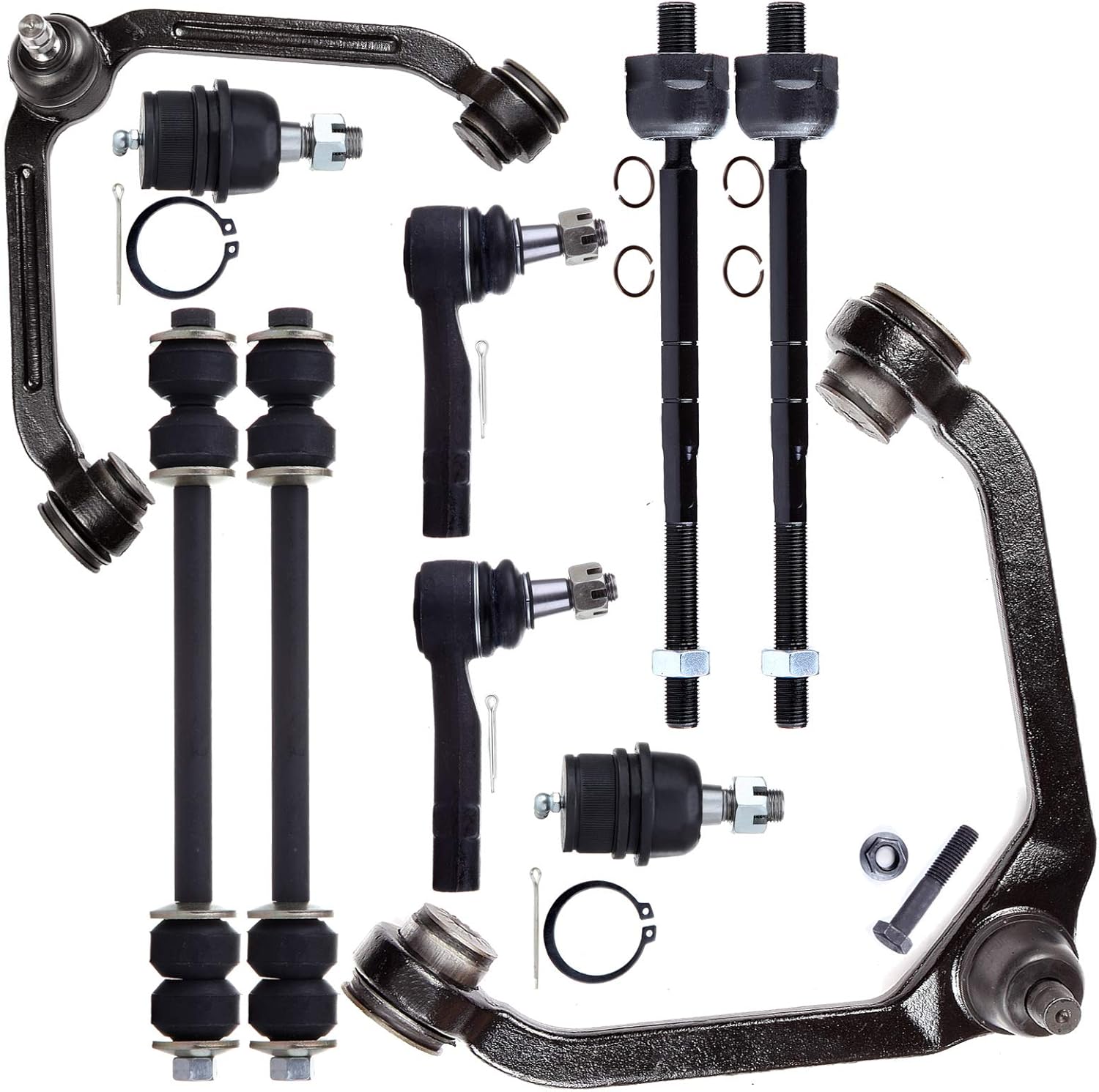 SCITOO 10-PC SET Suspension Kit For Ford Explorer Ranger For Mazda B2500 B3000 B4000 For Mercury Mountaineer Ball Joint,Control Arm,Sway Bar Link,Tie Rod End