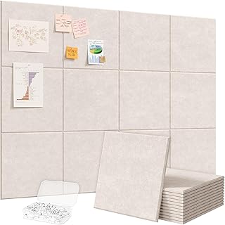 Lifewit Groß Pinnwand Filz Selbstklebend, 120 x 90 cm-12 Pack Korkwand Alternative, Dekorative Vision Board Fotowand Pin Board Memoboard mit 50 Stück Pinnnadeln für Büro, Kinderzimmer, Kamel