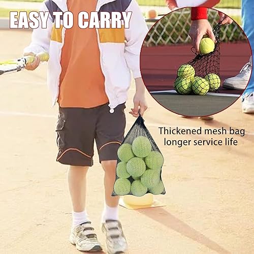 Miniatura 9 de Magicorange Pelotas de tenis, paquete de 12 pelotas de tenis de entrenamiento avanzado, pelotas de práctica, vienen con bolsa de malla para un fácil