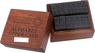 COHEALI 1 Set Seal Letter Stamps for Clay Mini Decor Vintage Scrapbook Cards Making Stamp Wooden for Making Rustic Letter Wooden Stamp Wooden English Letter Stamps DIY Scrapbooking Stamper