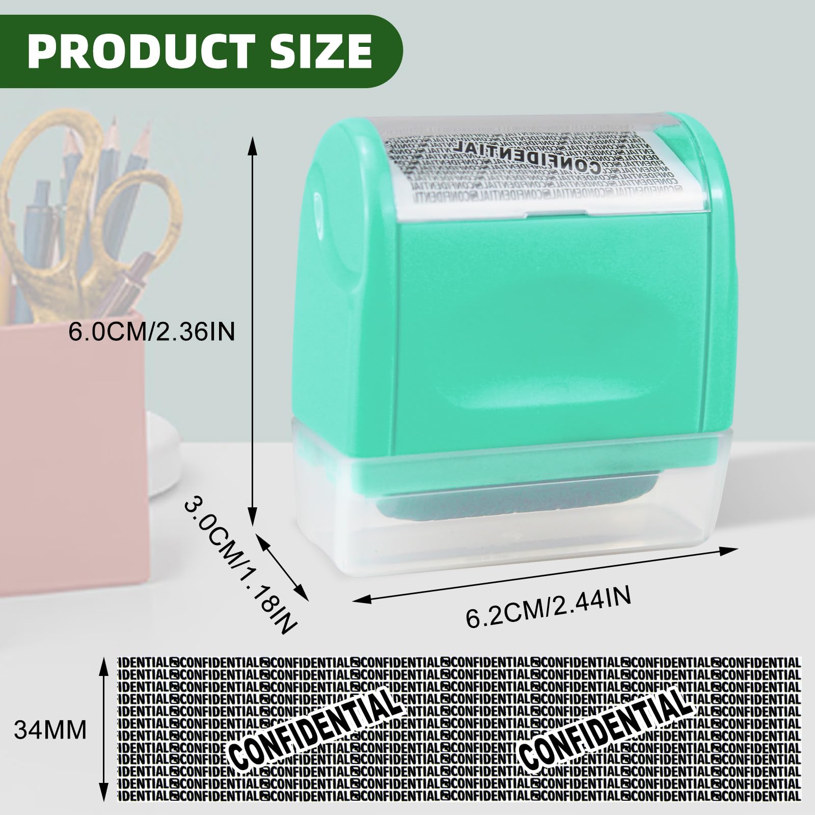 AUXHCYL Confidential Roller Stamp with 3 Pack Refills,Identity Theft Rolling Data Defender - Image 2