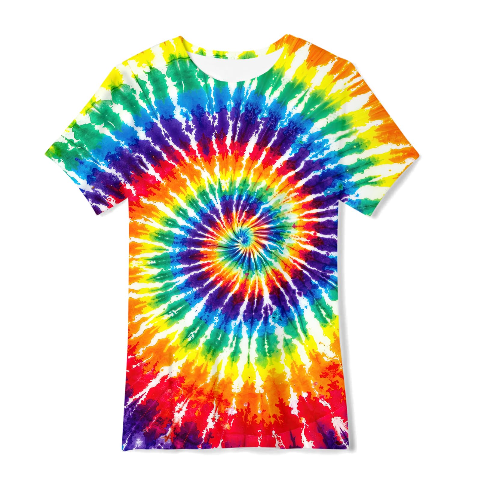 Boys Tie Dye Shirt Size 4-14 Hippies Senior Rainbow Tees T Shirts for Kids | Tees T shirts for Kids